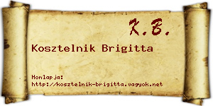 Kosztelnik Brigitta névjegykártya