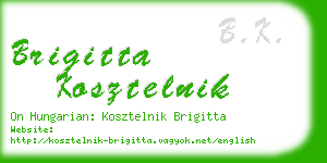 brigitta kosztelnik business card